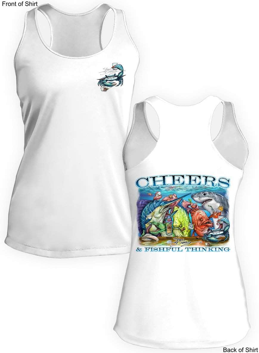 Cheers- Ladies Racerback Tank-100% Polyester